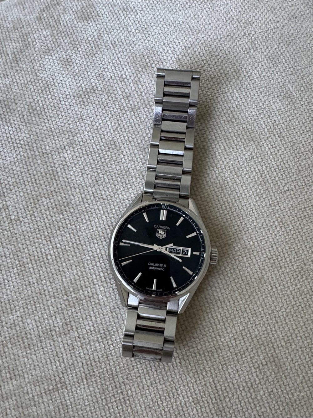 Tag Heuer Carrera Men's Watch - Black and Silver